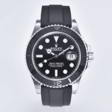 클린공장 롤렉스 요트마스터 블랙 다이얼 도트인덱스 러버밴드 42mm 226659