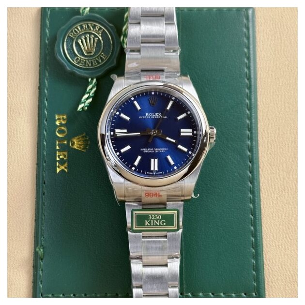KING공장 롤렉스 오이스터퍼페츄얼 블루 다이얼 41mm 124300