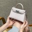 올수공 에르메스 미니 켈리 Mauve pale 엡송 가죽 실버 하드웨어