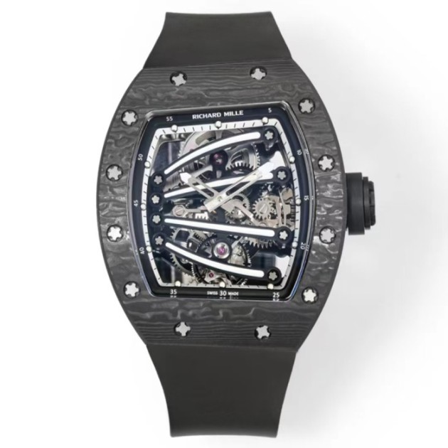 RM공장 리차드밀 요한 블레이크 RM59-01 블랙 카본 케이스 / 블랙 러버밴드